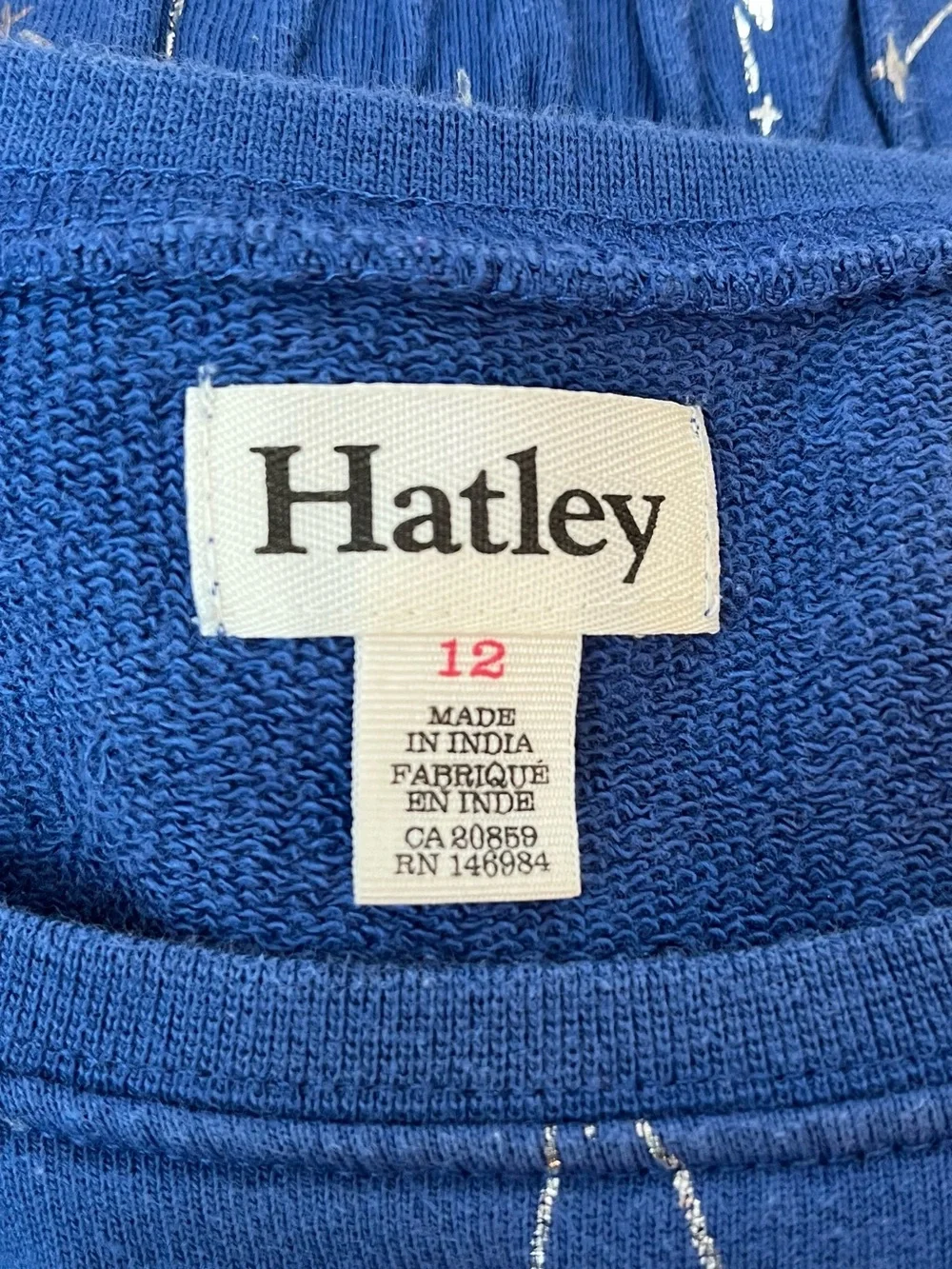 Hatley Royal Blue Cotton Constellation Stars Car Dress Girl’s 12